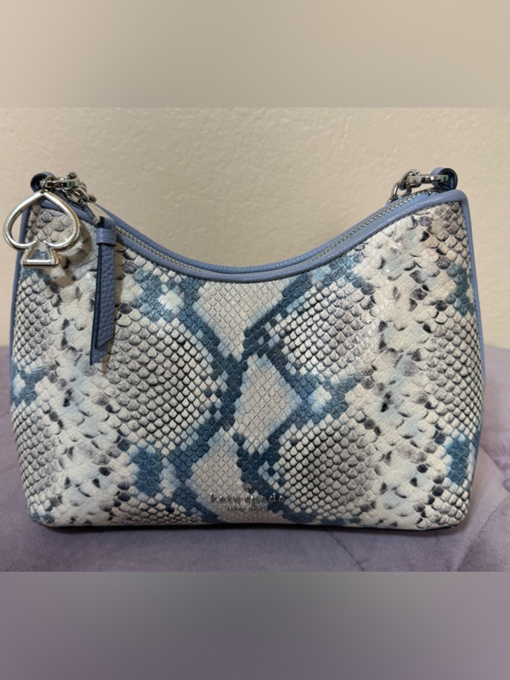Kate Spade Zippy Snake Embossed Convertible Crossbody - Picture 2 of 9